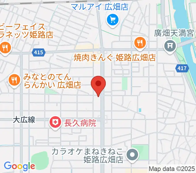 やぎ楽器 広畑店の地図