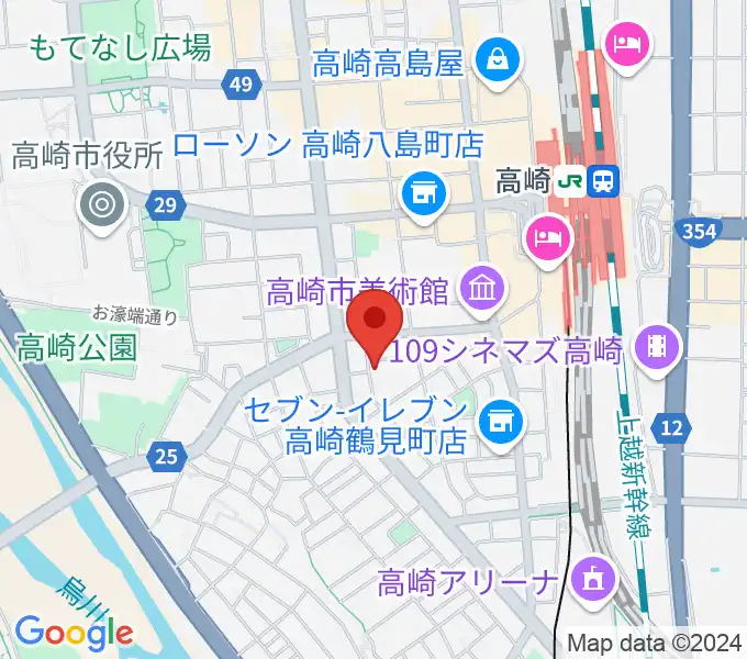 ダストボウル高崎スタジオの地図