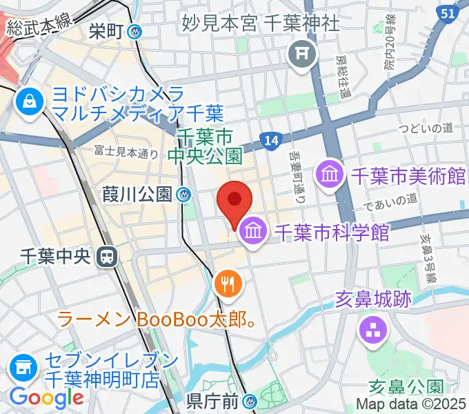 千葉スターナイトの地図
