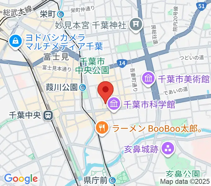 千葉スターナイトの地図