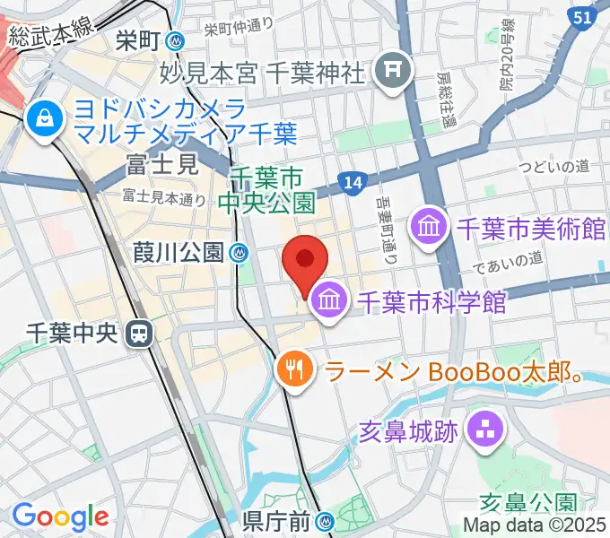 千葉スターナイトの地図