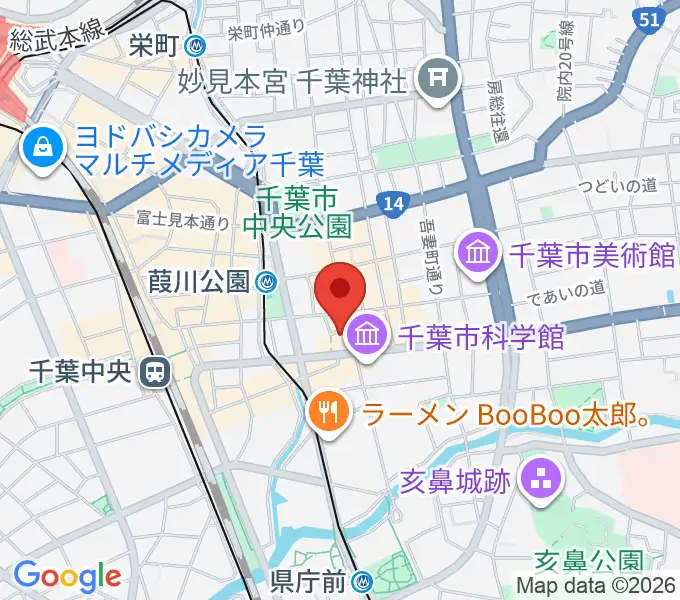 千葉スターナイトの地図