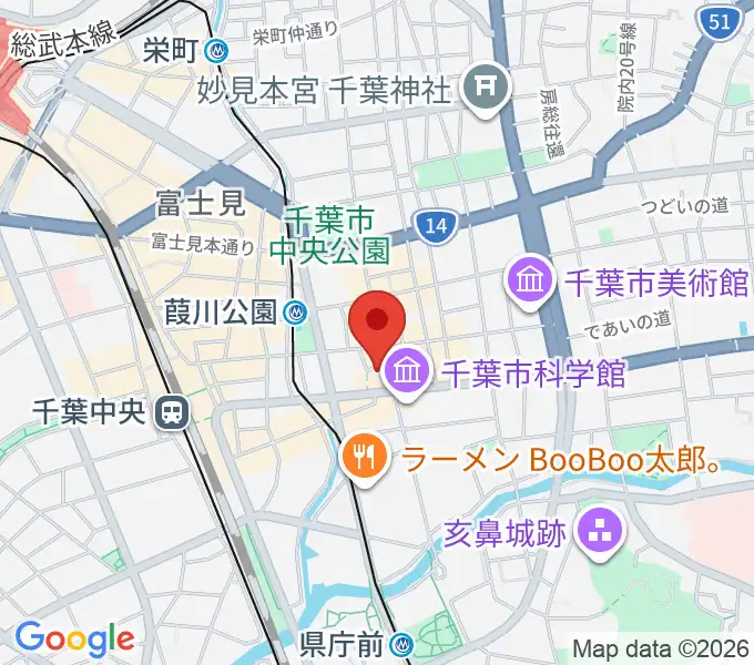 千葉スターナイトの地図