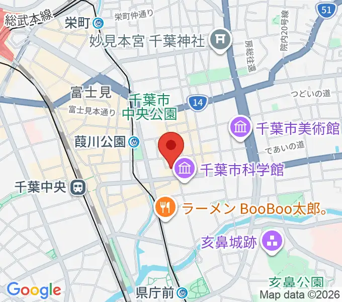 千葉スターナイトの地図