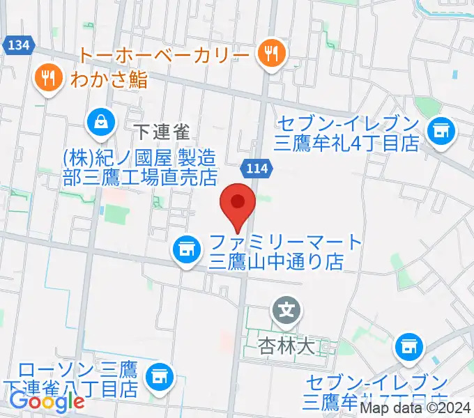 ギタースタジオhacchiの地図