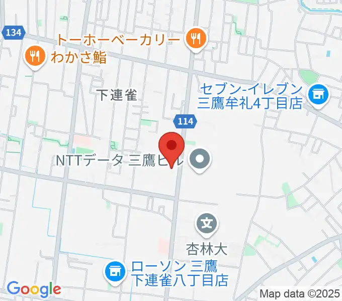 ギタースタジオhacchiの地図