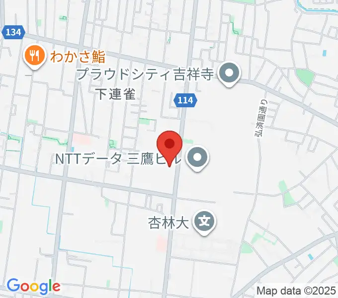 ギタースタジオhacchiの地図