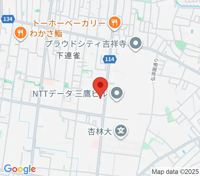 ギタースタジオhacchiの地図