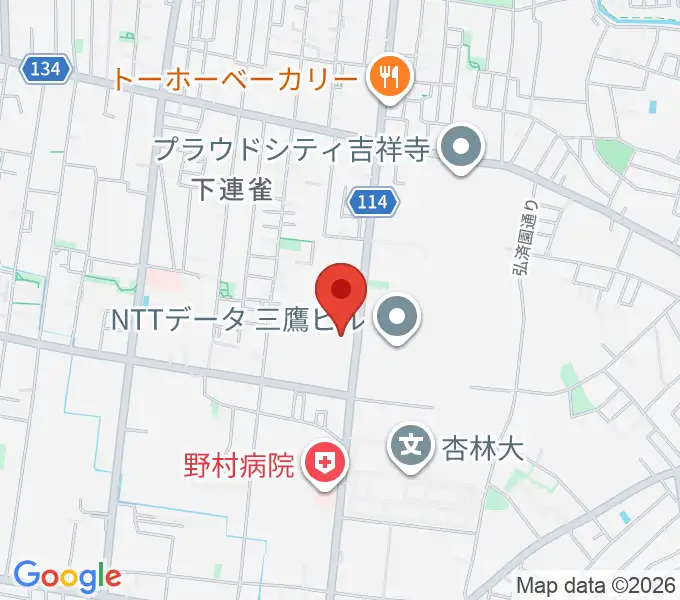 ギタースタジオhacchiの地図