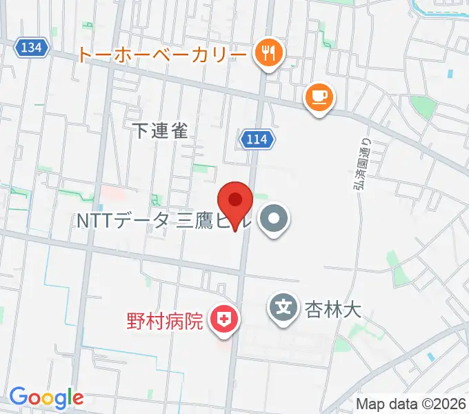 ギタースタジオhacchiの地図