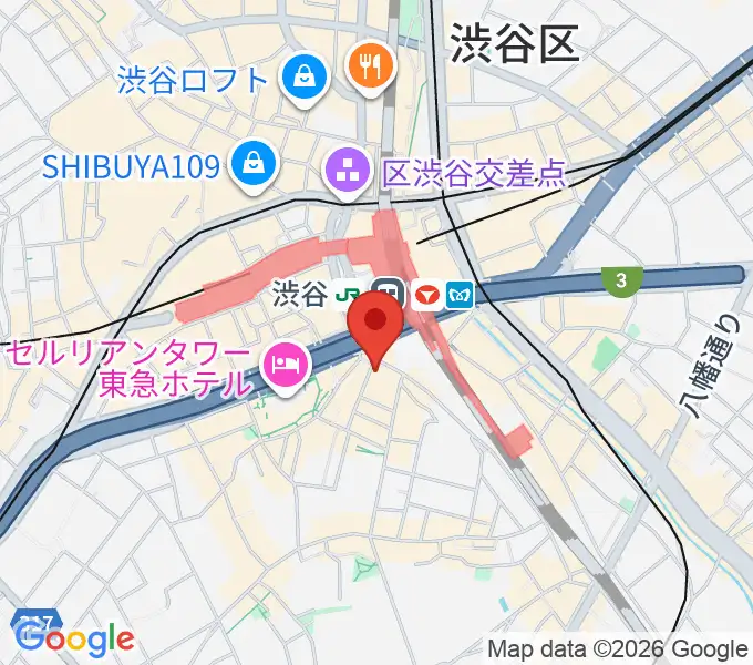 [移転] イケベ楽器ドラムステーション 渋谷桜丘町の地図