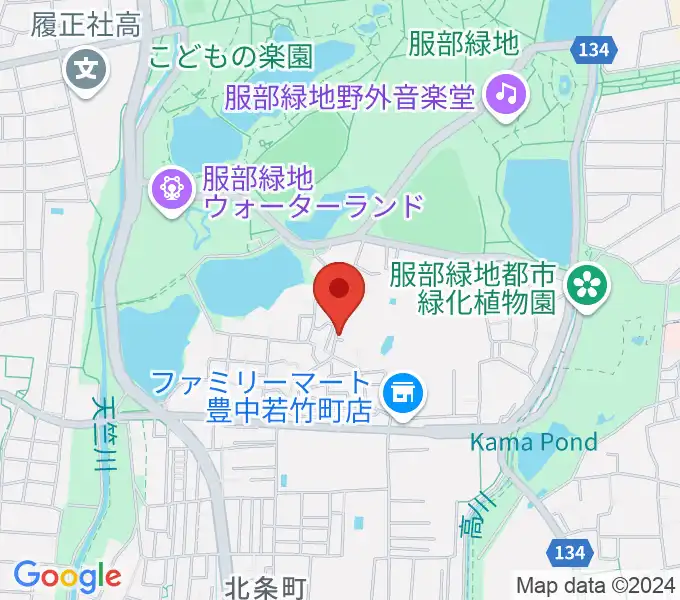 ピアノのへや・こびとのへやの地図