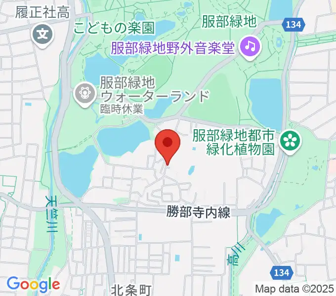 ピアノのへや・こびとのへやの地図