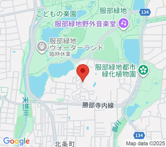 ピアノのへや・こびとのへやの地図