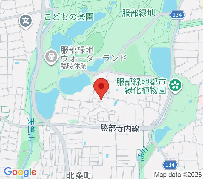 ピアノのへや・こびとのへやの地図