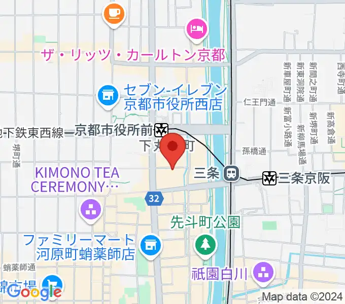 スタジオラグ河原町店の地図