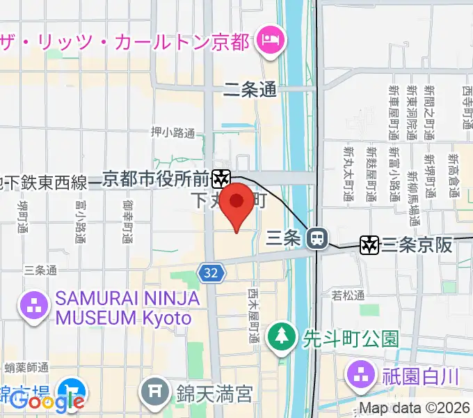 スタジオラグ河原町店の地図