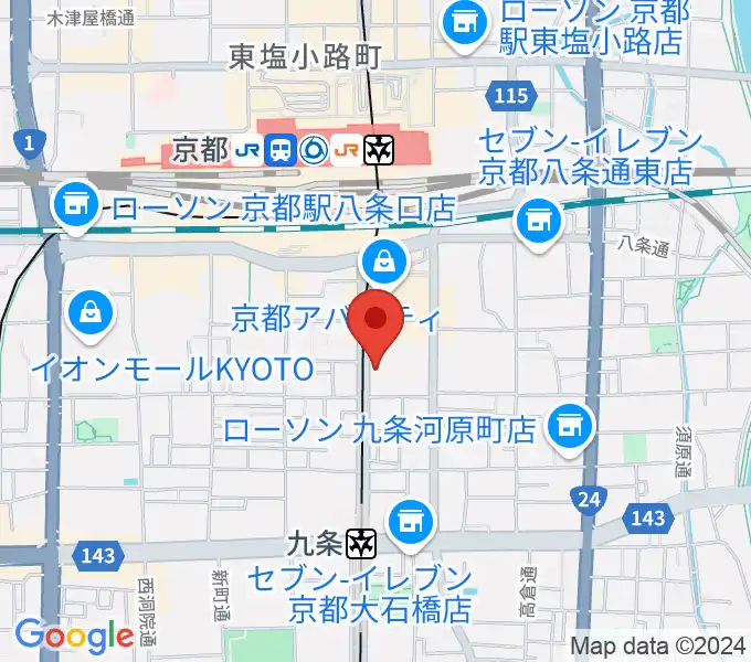 ノリキスタジオの地図