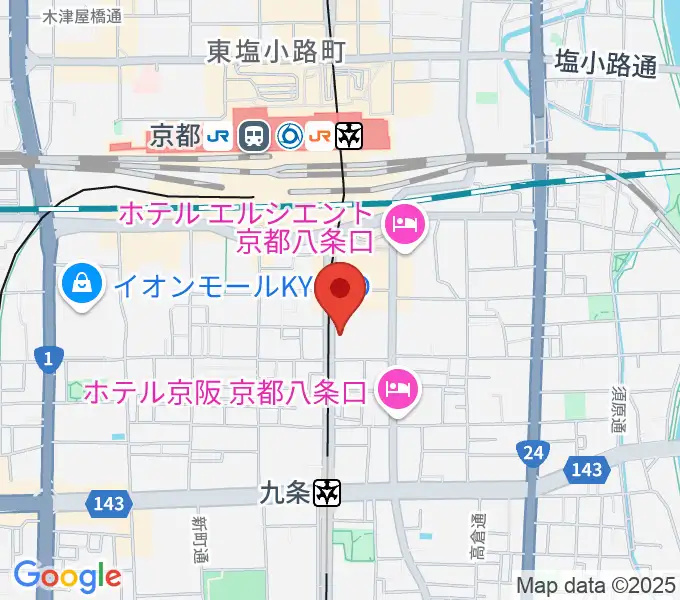 ノリキスタジオの地図