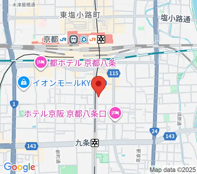 ノリキスタジオの地図