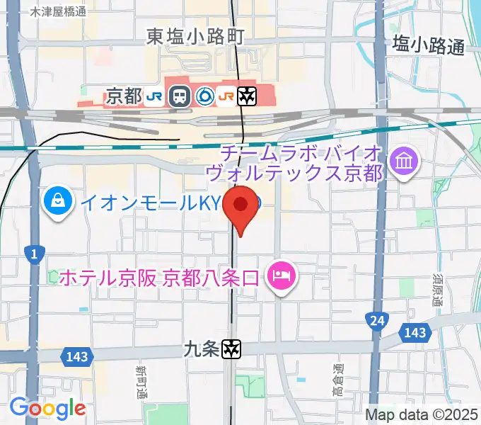 ノリキスタジオの地図