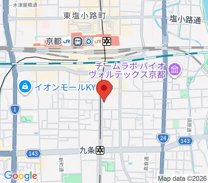 ノリキスタジオの地図