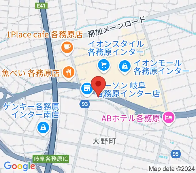 GOUスタジオの地図