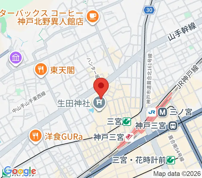 Rudiez Studios(ルーディーズスタジオ)の地図