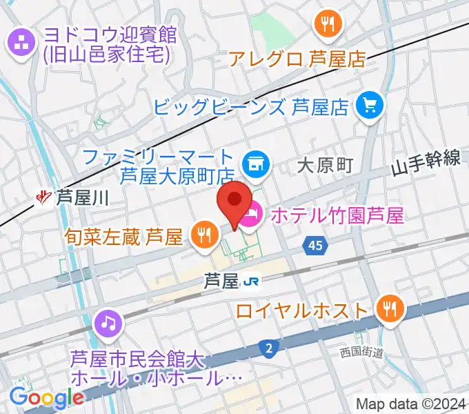 結城カルチャーセンターの地図