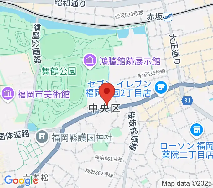 ファイネストピアノ福岡の地図