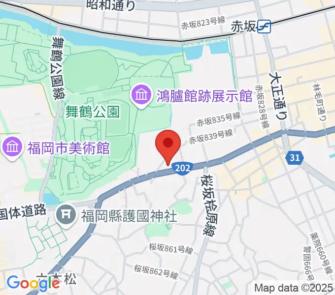 ファイネストピアノ福岡の地図