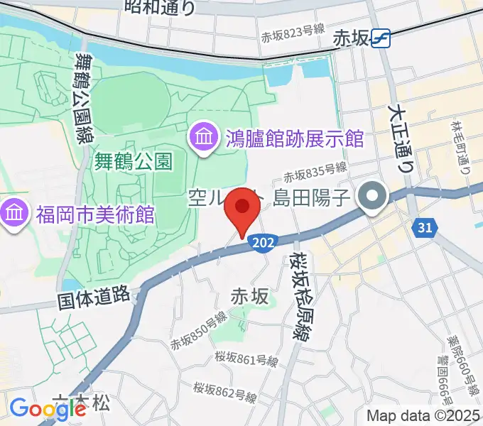 ファイネストピアノ福岡の地図
