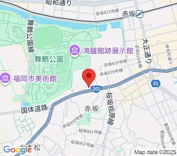 ファイネストピアノ福岡の地図