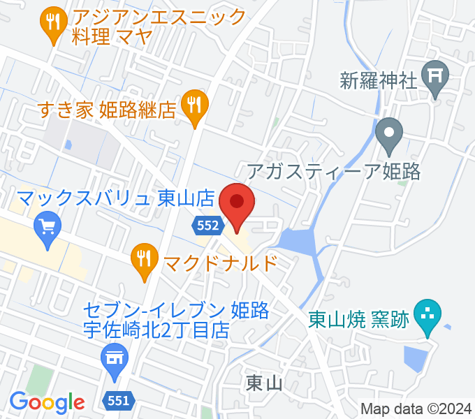 ベータミュージック姫路東店の場所