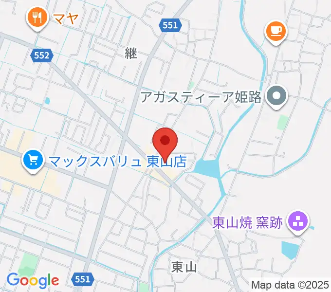 ベータミュージック姫路東店の地図
