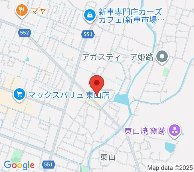 ベータミュージック姫路東店の地図