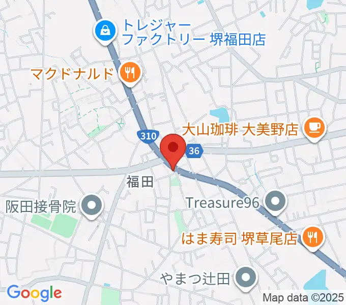 フクダスタジオの地図