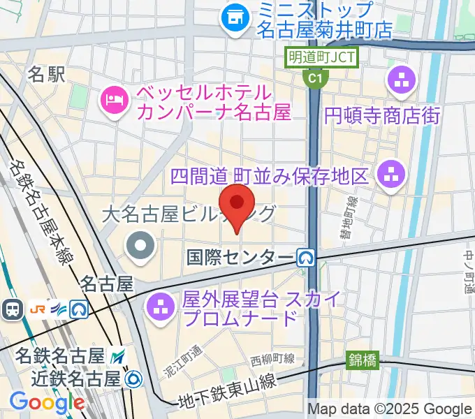 クラブナージ音楽教室 名古屋駅前教室の地図