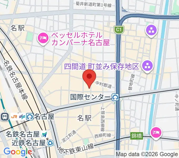 クラブナージ音楽教室 名古屋駅前教室の地図