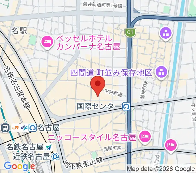 クラブナージ音楽教室 名古屋駅前教室の地図