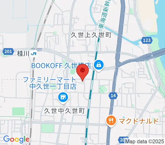 桂川スタジオワールドの地図