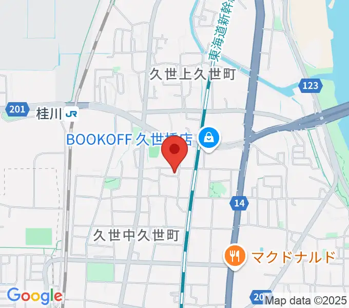 桂川スタジオワールドの地図