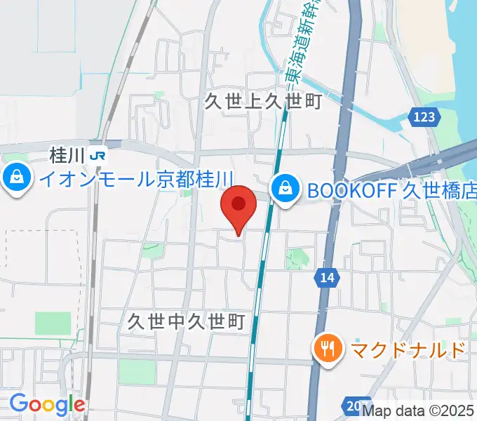 桂川スタジオワールドの地図