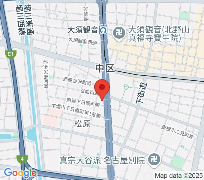BLstudio30西大須の地図