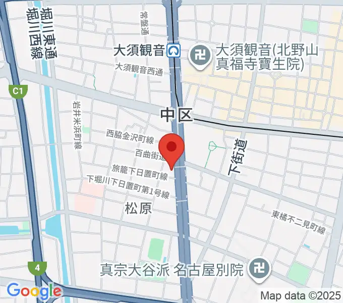 BLstudio30西大須の地図