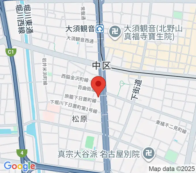 BLstudio30西大須の地図