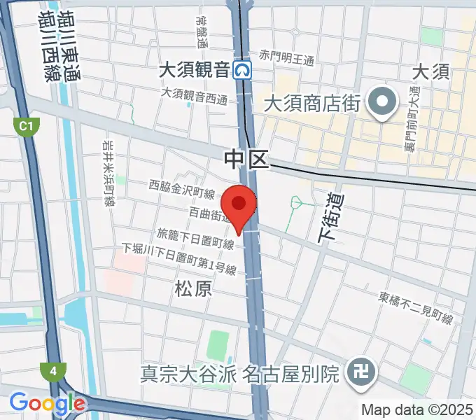 BLstudio30西大須の地図