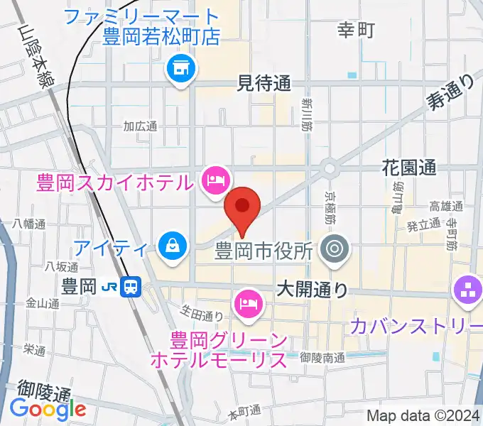 ようこピアノ教室の地図