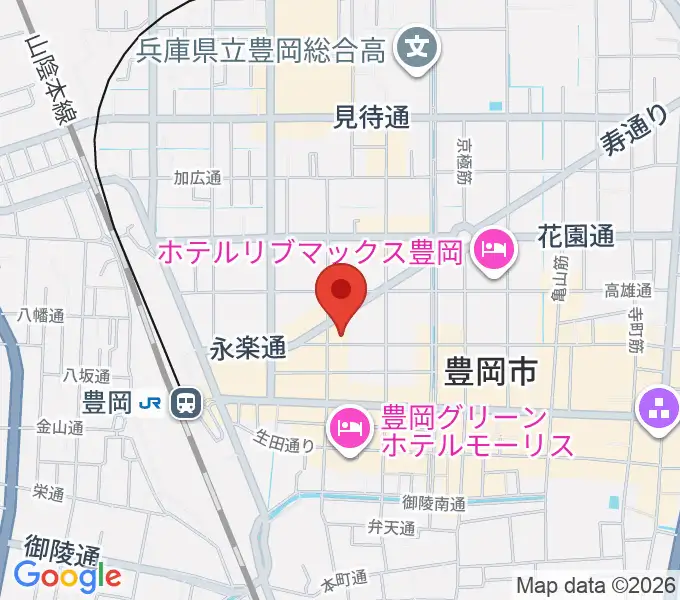 ようこピアノ教室の地図