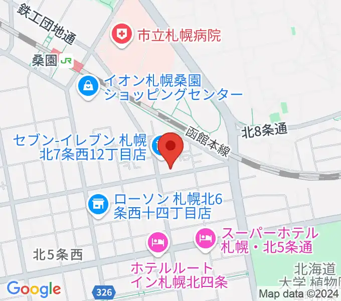 メリフラウズサウンド桑園教室の地図